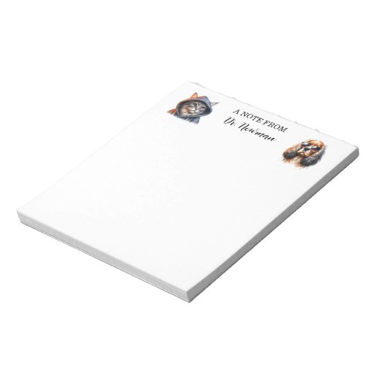 Cool Pets Personalized Veterinarian Notepad ノートパッド (回転)