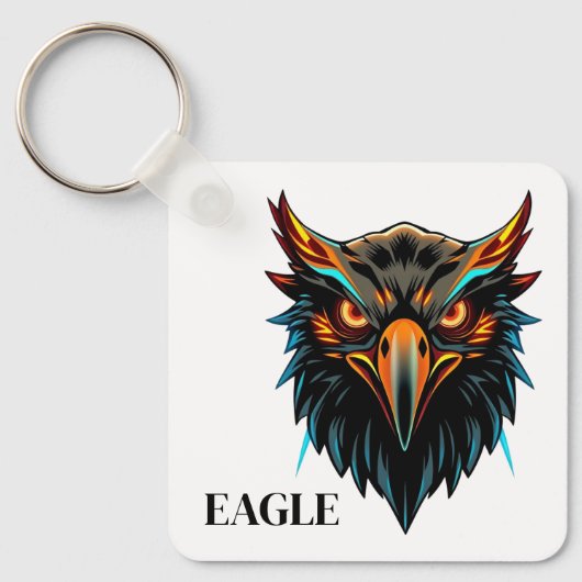 Cool Phoenix Eagle Mascot Logo キーホルダー (正面)