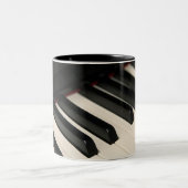 Cool Piano Design ツートーンマグカップ (中央)
