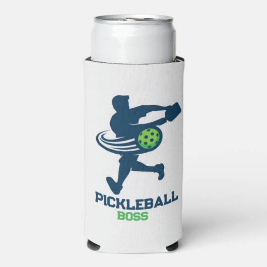 Cool pickleball paddle monogrammed pickleball pad スリム缶クーラー (Seltzer正面)