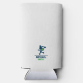 Cool pickleball paddle monogrammed pickleball pad スリム缶クーラー (裏面)