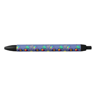 Cool Pickleball Paddle Sports Rainbow 黒ボールペン