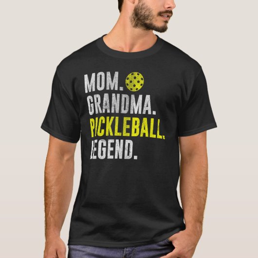 Cool Pickleball Player Saying Mom Grandma Pickleba Tシャツ (正面)