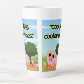 Cool Pig Cooler Vibes Cute Graphic Collection カフェラテマグ (正面)