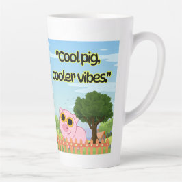 Cool Pig Cooler Vibes Cute Graphic Collection カフェラテマグ