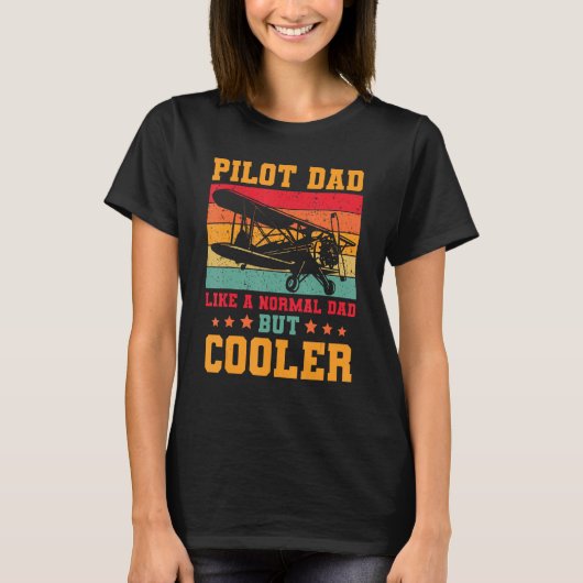 Cool Pilot For Men Dad Aircraft Aviation Airplane  Tシャツ (正面)