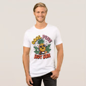 Cool Pine Hot Sun Retro Pineapple Summer Vibes トライブレンドTシャツ (正面全面)
