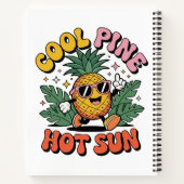 Cool Pine Hot Sun Retro Pineapple Summer Vibes ノートブック (裏面)
