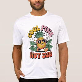 Cool Pine Hot Sun Retro Pineapple Summer Vibes Tシャツ