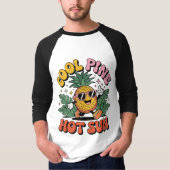 Cool Pine Hot Sun Retro Pineapple Summer Vibes Tシャツ (正面)