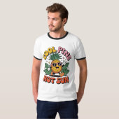Cool Pine Hot Sun Retro Pineapple Summer Vibes Tシャツ (正面フル)