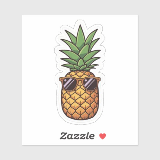 Cool Pineapple with Sunglasses シール (シート)