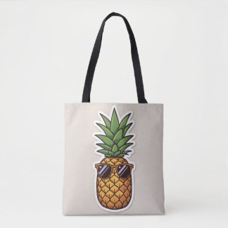Cool Pineapple with Sunglasses トートバッグ