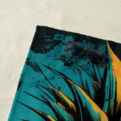 Cool Pineapple with Sunglasses – Summer Pop Art ビーチタオル (インサイチュ)