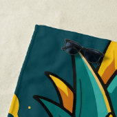Cool Pineapple with Sunglasses – Summer Vibes ビーチタオル (インサイチュ)