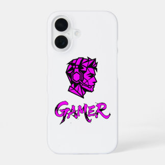 Cool Pink Geometric Gamer  iPhone 16ケース