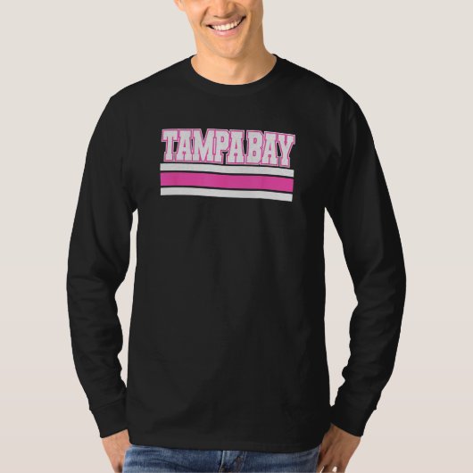 Cool Pink Tampa Girly Pink Simple & Adorable Tampa Tシャツ (正面)