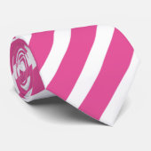 cool pink white stripe pattern ネクタイ (ロール)