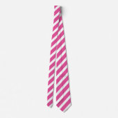 cool pink white stripe pattern ネクタイ (裏面)