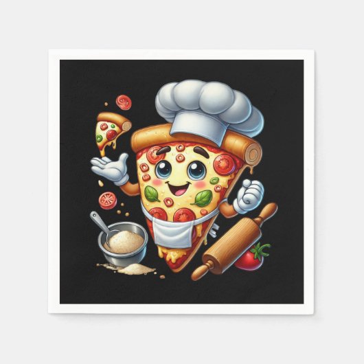 Cool Pizza lovers party  スタンダードカクテルナプキン (正面)