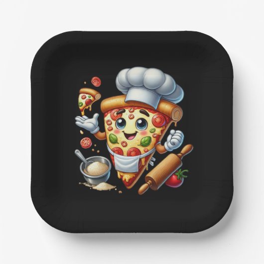 Cool Pizza lovers party  ペーパープレート (正面)