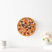 Cool pizza texture wall clock ラウンド壁時計 (ホーム)