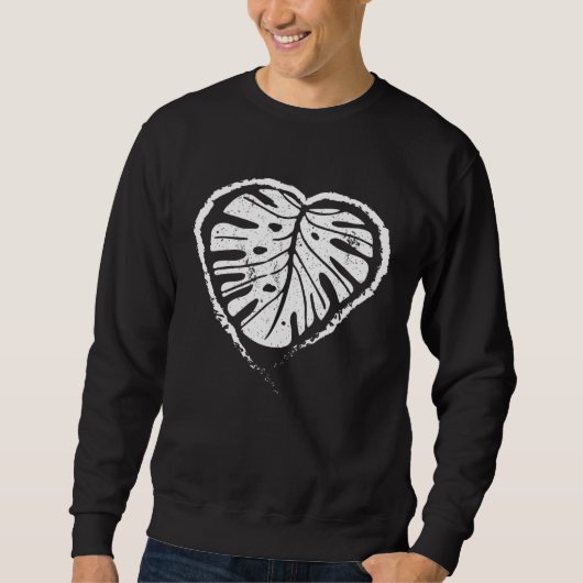 Cool Plant Mom  For Gardeners Heart Monstera Leaf スウェットシャツ (正面)