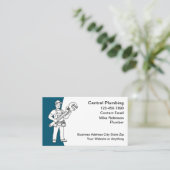 Cool Plumbing Service Plumber Business Cards 名刺 (スタンド正面)