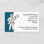 Cool Plumbing Service Plumber Business Cards 名刺 (正面)