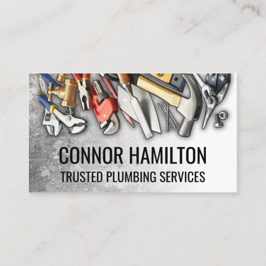 Cool Plumbing Tools Illustration 名刺 (裏面)