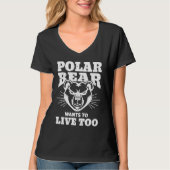 Cool Polar Bear Live Climate Change Polar Bear Tシャツ (正面)