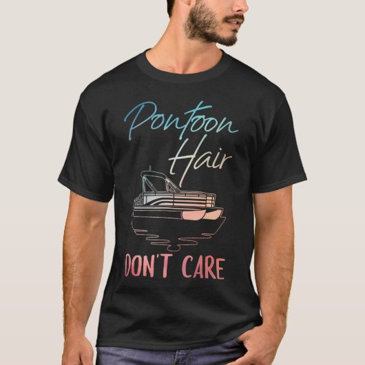 Cool Pontoon Boat Design For Men Women Pontoon Boa Tシャツ (正面)