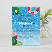 Cool Pool Party | スイミングバースデー 招待状 (スタンド正面)