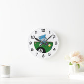 Cool Pool Shark Man Cave Wall Clocks ラウンド壁時計 (ホーム)