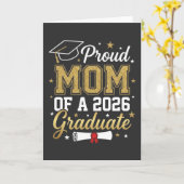 Cool Proud Mom Class of 2026, Graduation Gift カード (黄色い花)