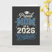 Cool Proud Mom Class of 2026 Graduation Gift カード (黄色い花)