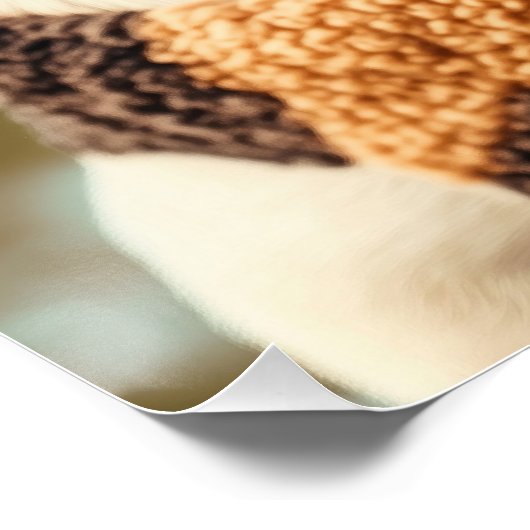 Cool Pug Dog with Aviator Goggles & Cozy Sweater ポスター (コーナー)