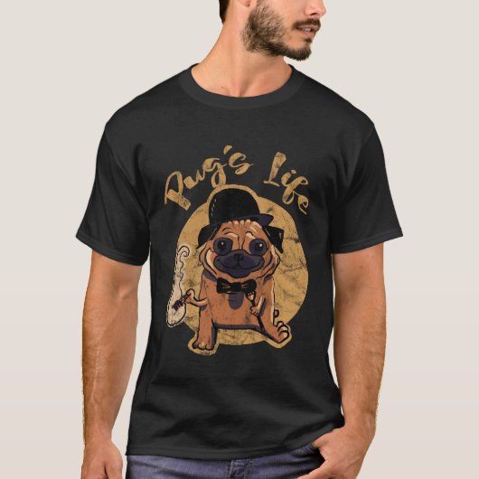cool  pug face  pug s life Christmas pug Tシャツ (正面)