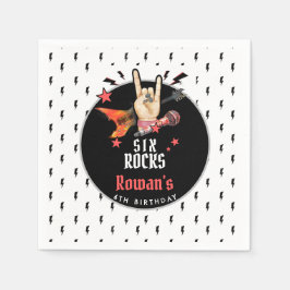 Cool Punk Rockstar Any Age Birthday  スタンダードカクテルナプキン