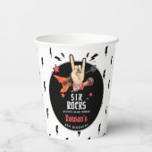 Cool Punk Rockstar Any Age Birthday  紙コップ (裏面)