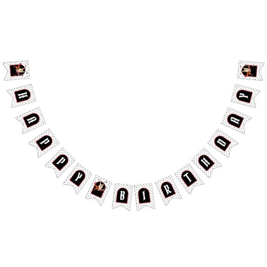 Cool Punk Rockstar Birthday バンティングフラッグ (全)