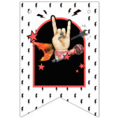 Cool Punk Rockstar Birthday バンティングフラッグ (第1の旗)