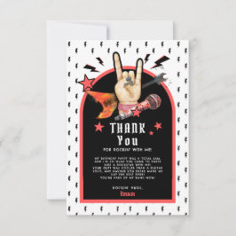 Cool Punk Rockstar Birthday Thank You Card サンキューカード
