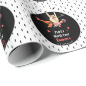 Cool Punk Rockstar First Birthday ラッピングペーパー (ロールコーナー)