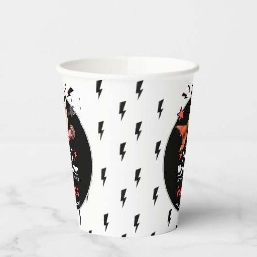 Cool Punk Rockstar First Birthday 紙コップ (左)