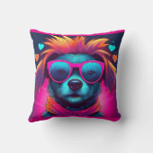 Cool Pup Throw Pillow クッション (裏面)