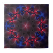 Cool Purple Digital Fractal Art タイル (正面)