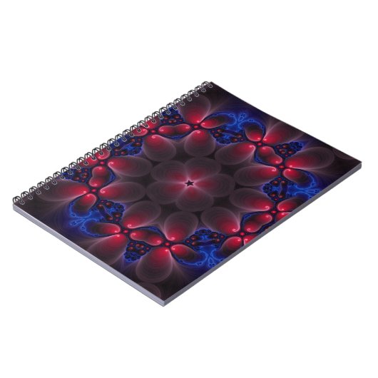 Cool Purple Digital Fractal Art ノートブック (左側)