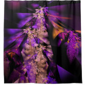 Cool purple leaves シャワーカーテン (正面)