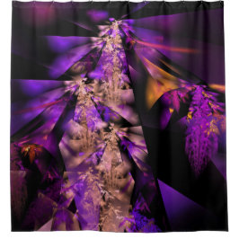 Cool purple leaves シャワーカーテン